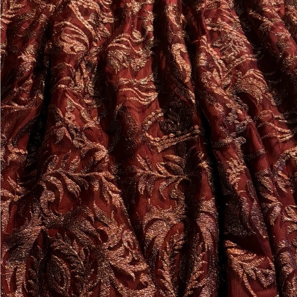 Elegant Burgundy Lace flowing Gown from Dillards - Picture 2 of 12